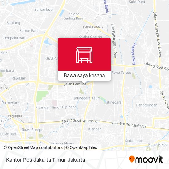Peta Kantor Pos Jakarta Timur
