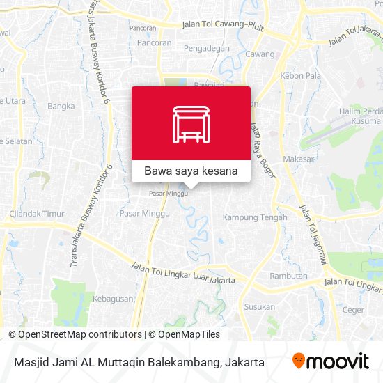 Peta Masjid Jami AL Muttaqin Balekambang
