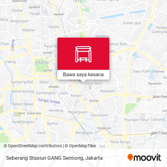 Peta Seberang Stasiun GANG Sentiong