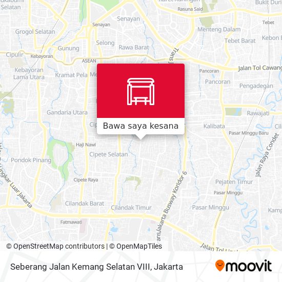 Peta Seberang Jalan Kemang Selatan VIII
