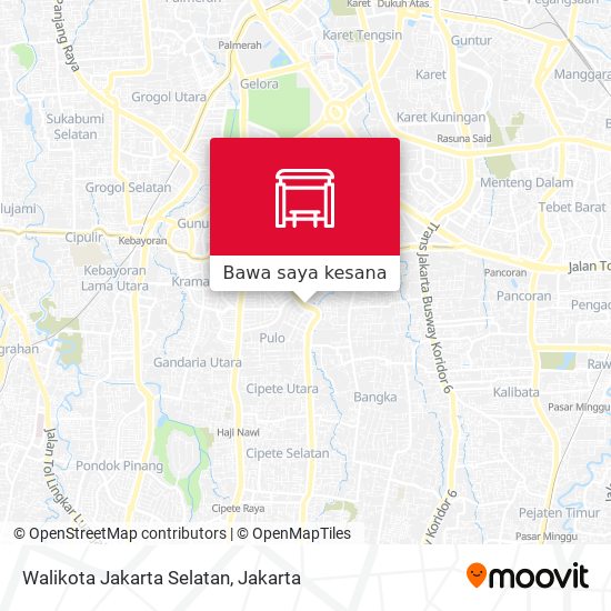 Peta Walikota Jakarta Selatan