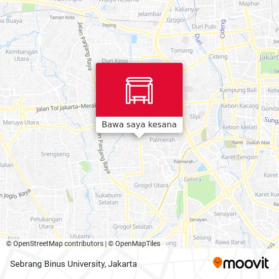 Peta Sebrang Binus University