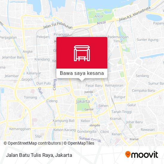 Peta Jalan Batu Tulis Raya