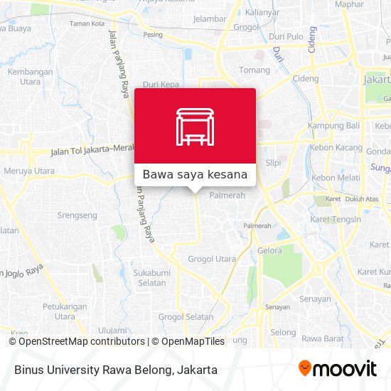 Peta Binus University Rawa Belong