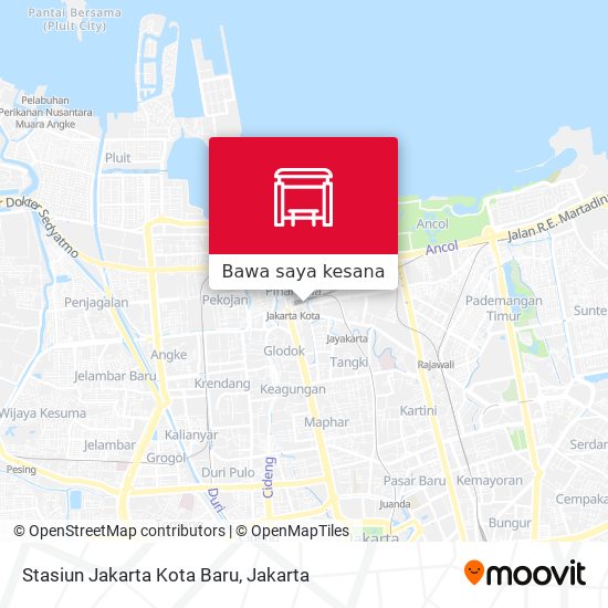 Peta Stasiun Jakarta Kota Baru