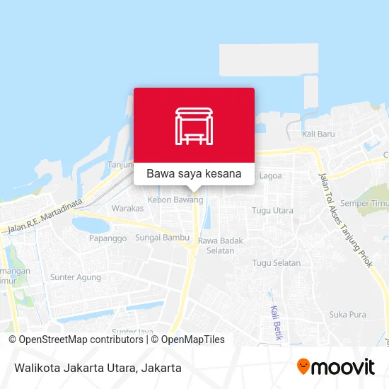 Peta Walikota Jakarta Utara