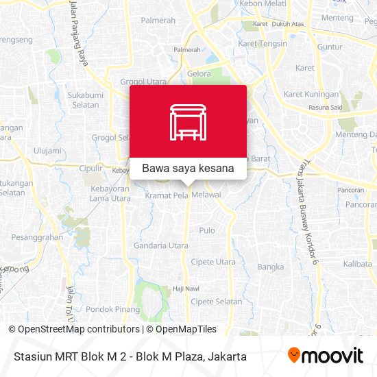 Peta Stasiun MRT Blok M 2 - Blok M Plaza