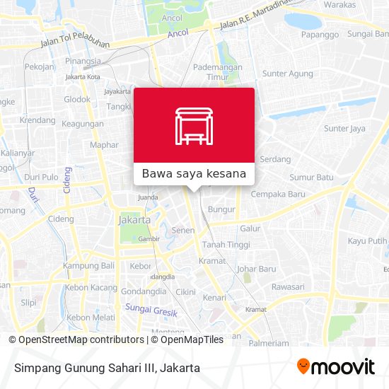 Peta Simpang Gunung Sahari III