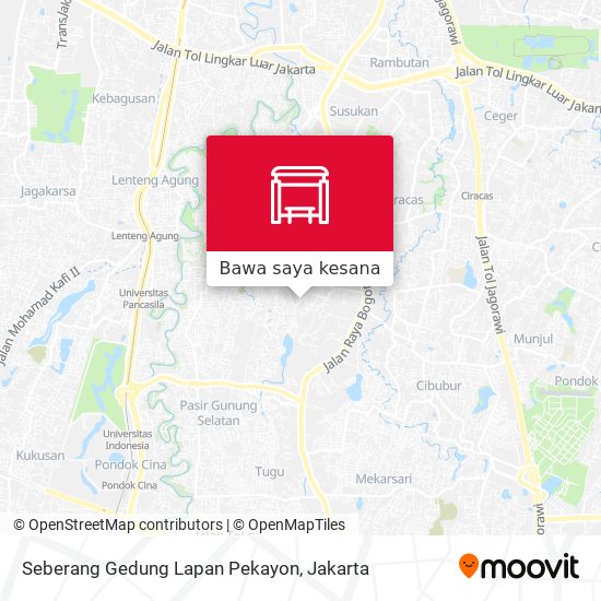 Peta Seberang Gedung Lapan Pekayon