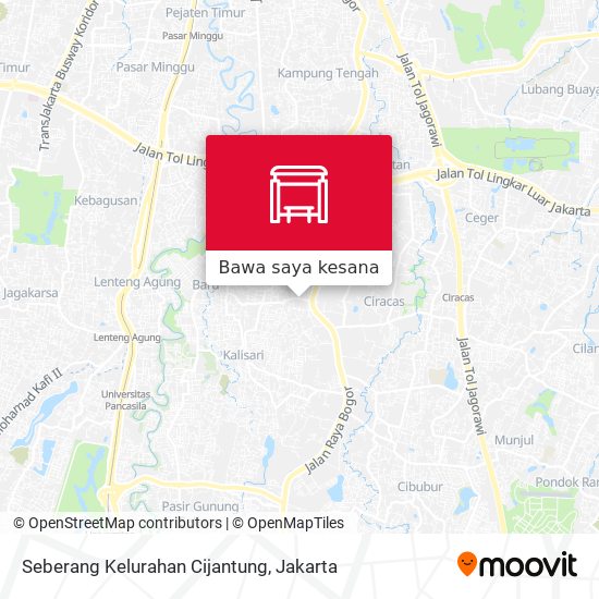 Peta Seberang Kelurahan Cijantung