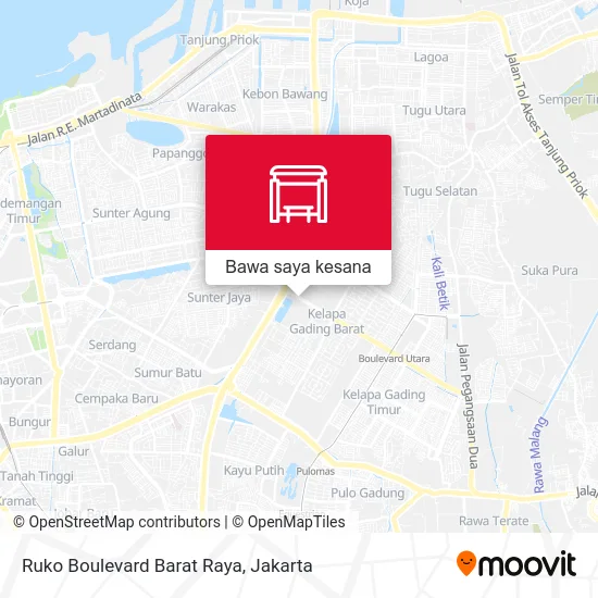 Peta Ruko Boulevard Barat Raya