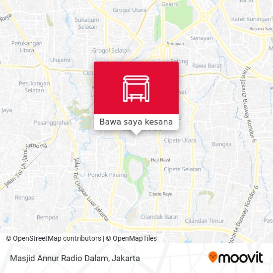 Peta Masjid Annur Radio Dalam