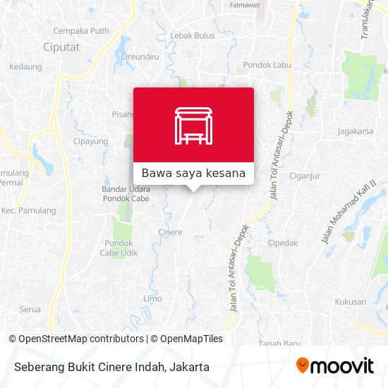 Peta Seberang Bukit Cinere Indah