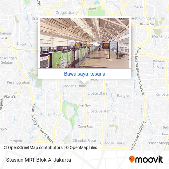 Peta Stasiun MRT Blok A