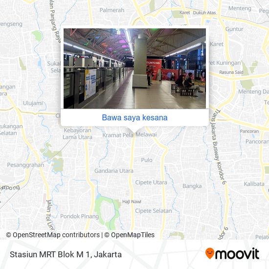 Peta Stasiun MRT Blok M 1