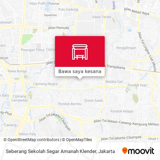 Peta Seberang Sekolah Segar Amanah Klender