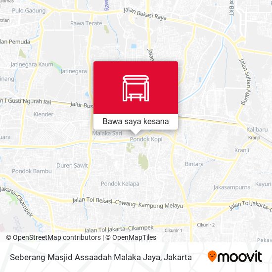 Peta Seberang Masjid Assaadah Malaka Jaya