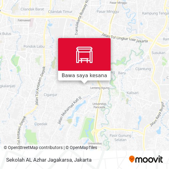 Peta Sekolah AL Azhar Jagakarsa