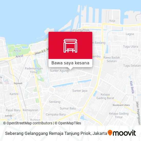 Peta Seberang Gelanggang Remaja Tanjung Priok