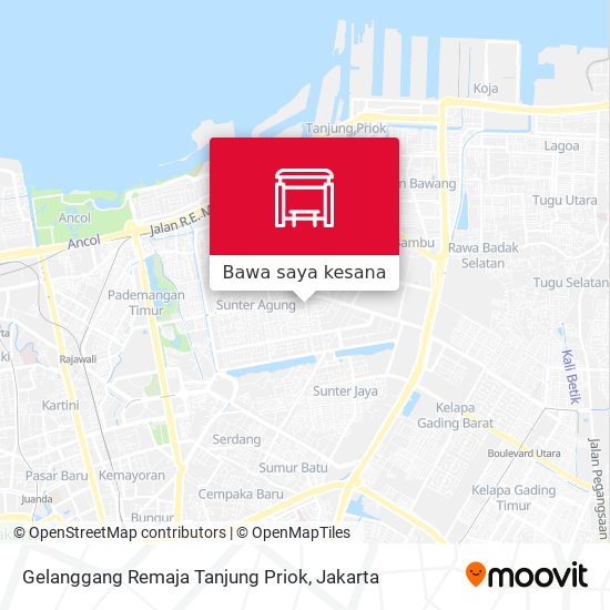 Peta Gelanggang Remaja Tanjung Priok