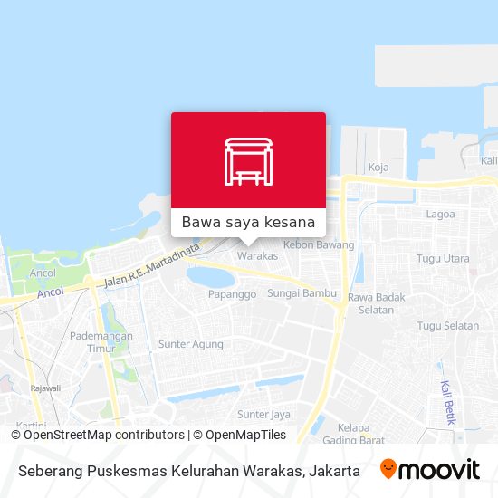 Peta Seberang Puskesmas Kelurahan Warakas