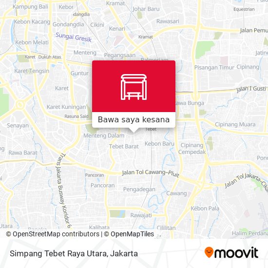 Peta Simpang Tebet Raya Utara