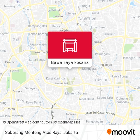 Peta Seberang Menteng Atas Raya