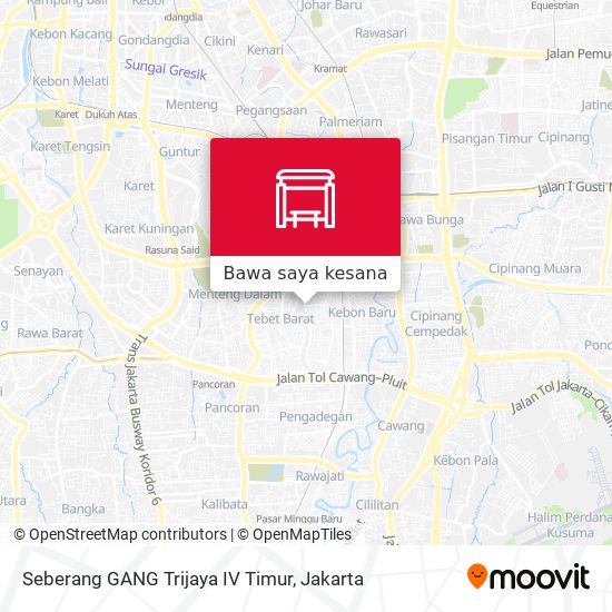 Peta Seberang GANG Trijaya IV Timur