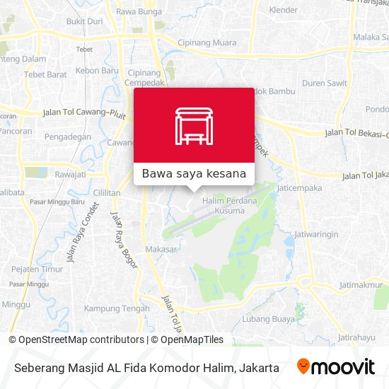 Peta Seberang Masjid AL Fida Komodor Halim