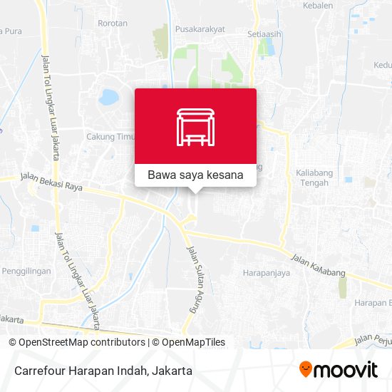 Peta Carrefour Harapan Indah