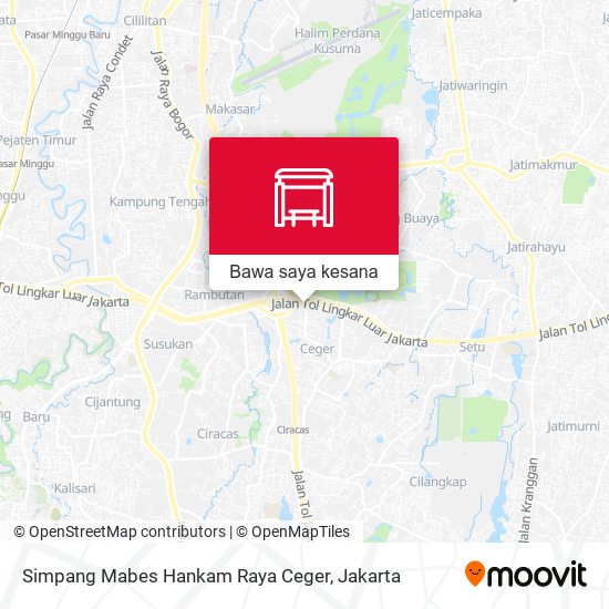 Peta Simpang Mabes Hankam Raya Ceger