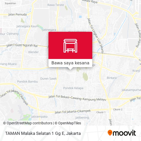 Peta TAMAN Malaka Selatan 1 Gg E