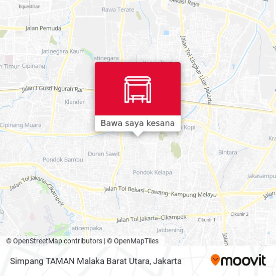 Peta Simpang TAMAN Malaka Barat Utara