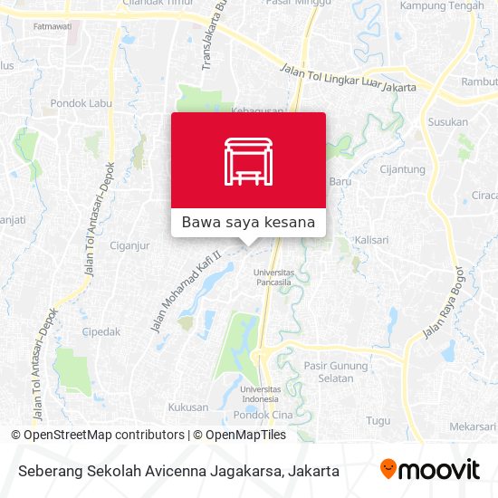 Peta Seberang Sekolah Avicenna Jagakarsa