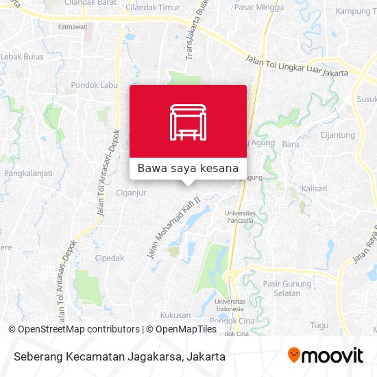 Peta Seberang Kecamatan Jagakarsa