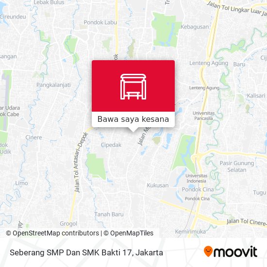 Peta Seberang SMP Dan SMK Bakti 17