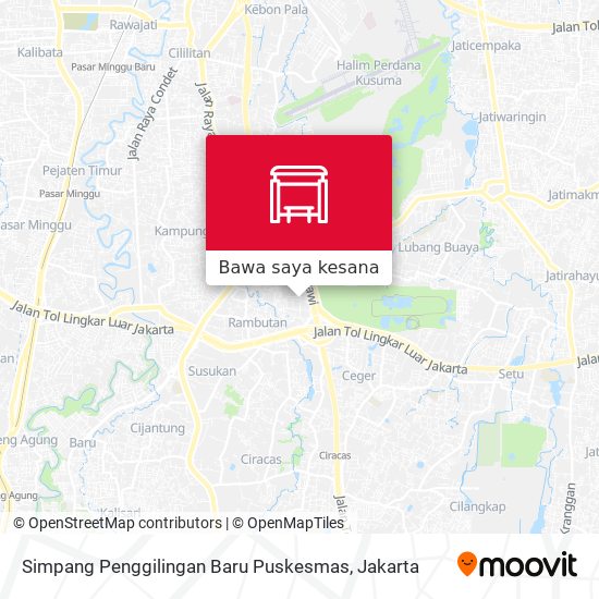 Peta Simpang Penggilingan Baru Puskesmas