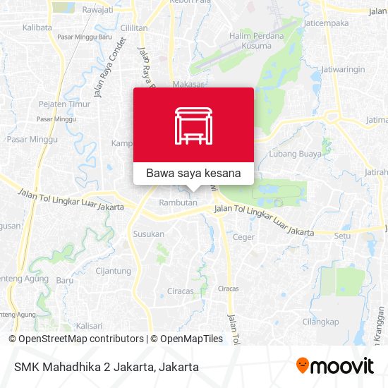 Peta SMK Mahadhika 2 Jakarta