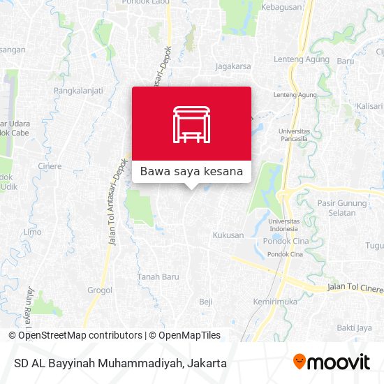 Peta SD AL Bayyinah Muhammadiyah