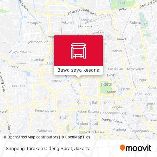 Peta Simpang Tarakan Cideng Barat