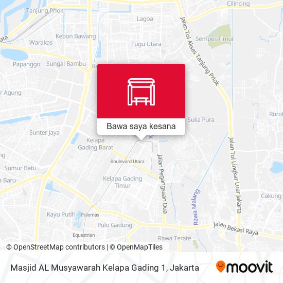 Peta Masjid AL Musyawarah Kelapa Gading 1
