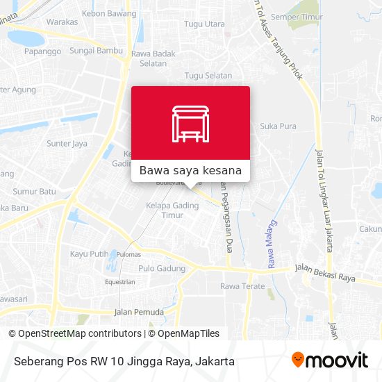 Peta Seberang Pos RW 10 Jingga Raya