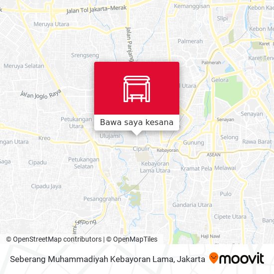 Peta Seberang Muhammadiyah Kebayoran Lama