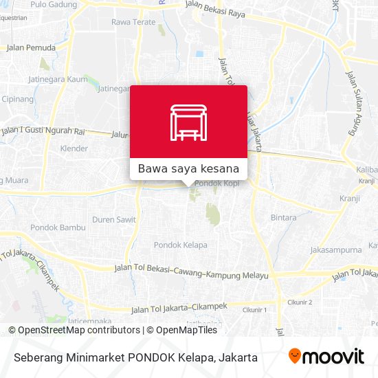 Peta Seberang Minimarket PONDOK Kelapa