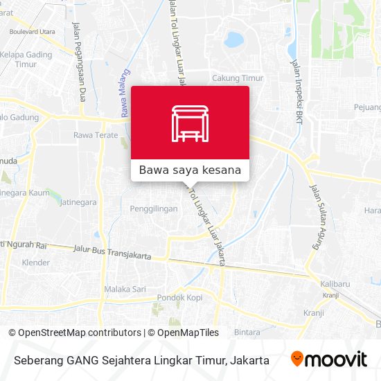 Peta Seberang GANG Sejahtera Lingkar Timur