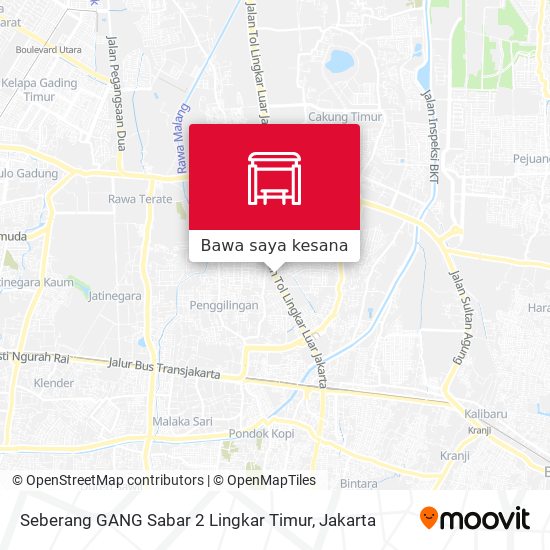 Peta Seberang GANG Sabar 2 Lingkar Timur