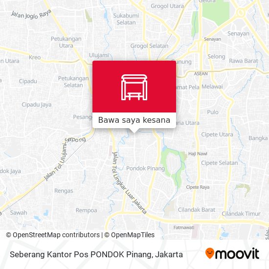 Peta Seberang Kantor Pos PONDOK Pinang