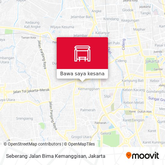 Peta Seberang Jalan Bima Kemanggisan