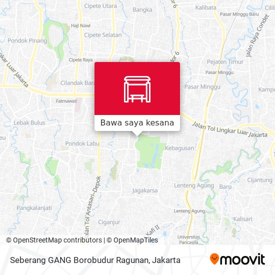 Peta Seberang GANG Borobudur Ragunan