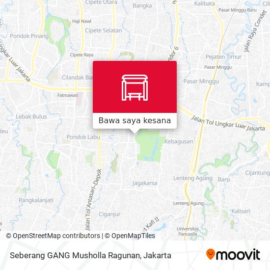 Peta Seberang GANG Musholla Ragunan